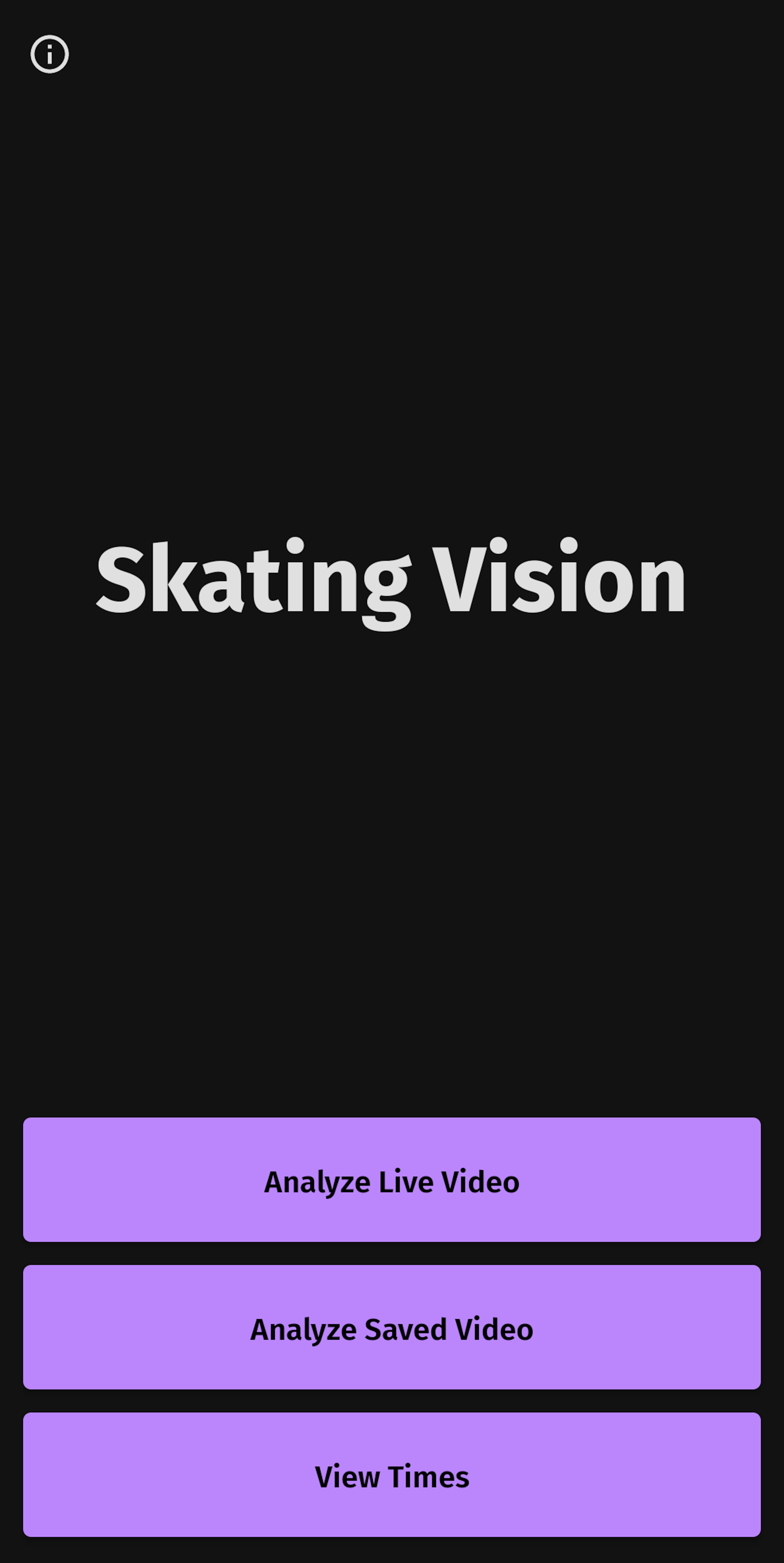 Skating Vision home screen screenshot